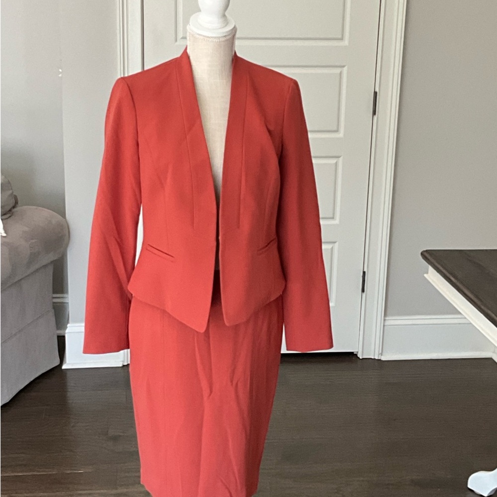 Nine West Women's Red Blazer and Skirt Set